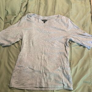 RIBBED ELBOW-SLEEVE T-SHIRT